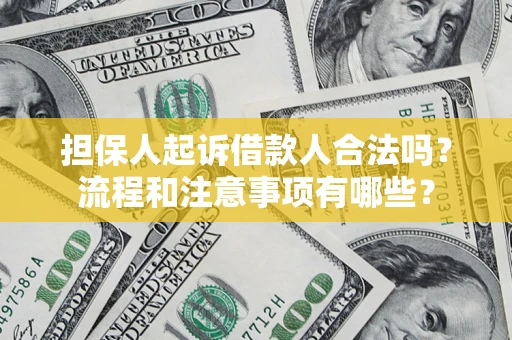 武汉担保人起诉借款人合法吗？流程和注意事项有哪些？