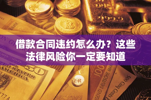 武汉借款合同违约怎么办？这些法律风险你一定要知道