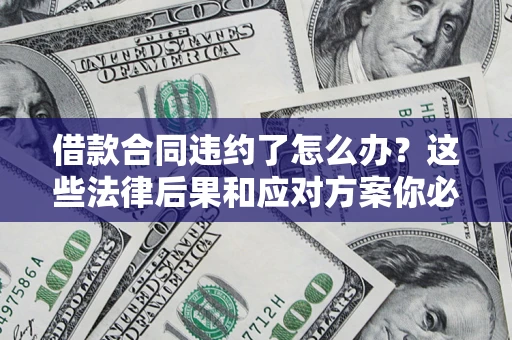 武汉借款合同违约了怎么办？这些法律后果和应对方案你必须知道