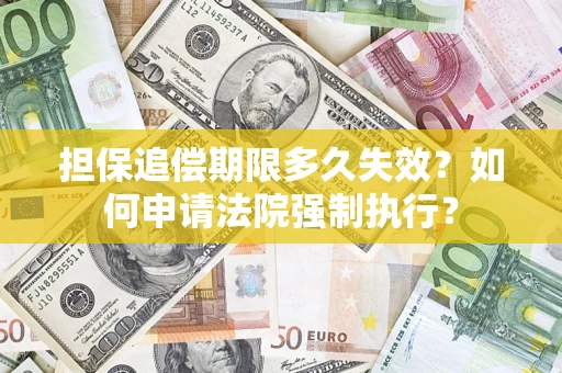 武汉担保追偿期限多久失效？如何申请法院强制执行？