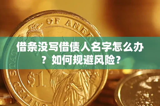 武汉借条没写借债人名字怎么办？如何规避风险？